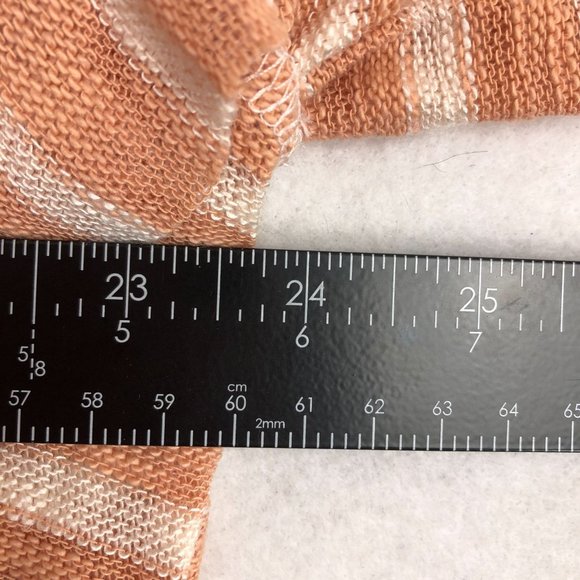 Weekend Suzanne Betro NWT Women's Plus Size 1X Coral White Ruffle Sleeve Tunic - Picture 5 of 10